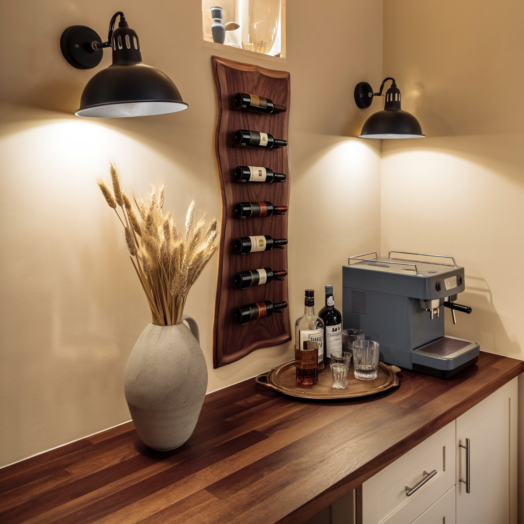 Contemporary Wall Mounted Wine Rack For Dining Room
