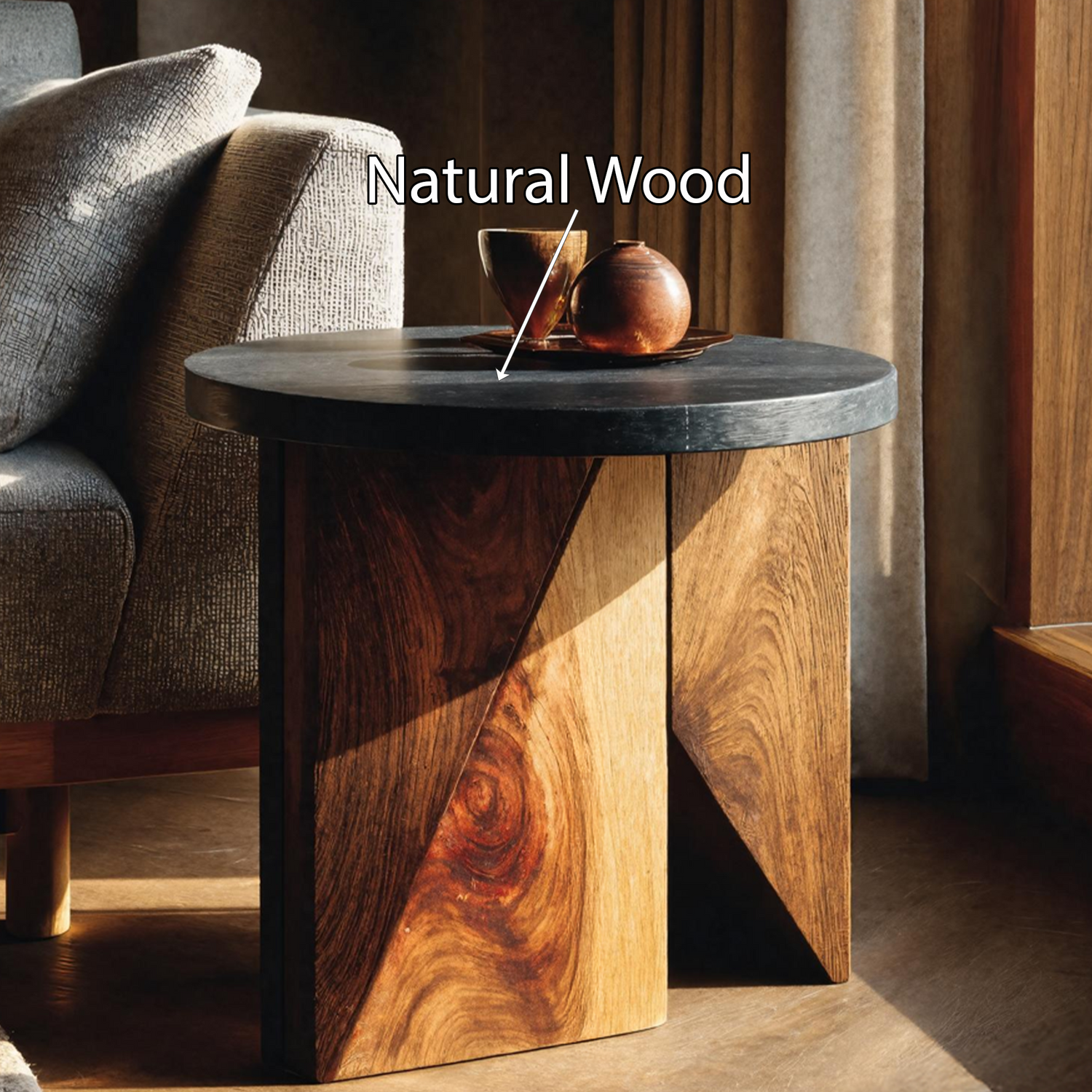 Farmhouse Solid Wood End Table For Cozy Bedside Table