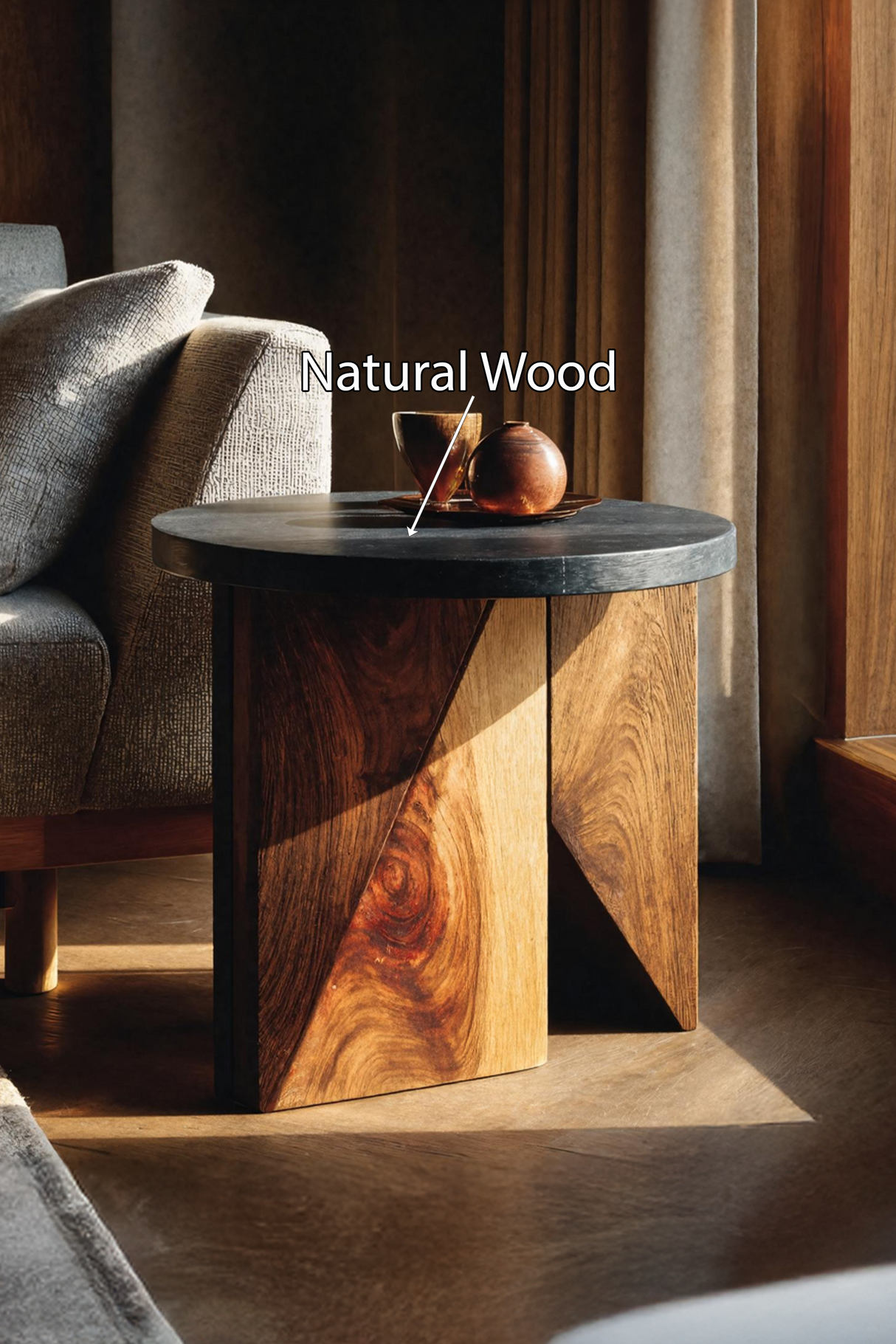 Farmhouse Solid Wood End Table For Cozy Bedside Table