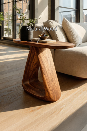 Mid Century Live Edge Side Table For Rustic Home Decor