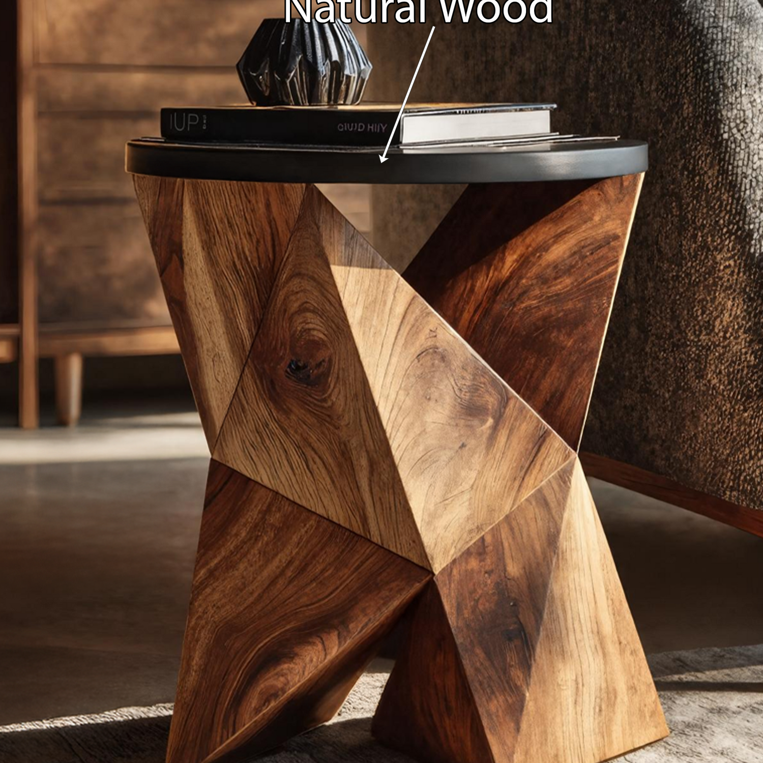 Handcrafted Wooden Side Table For Designer Entryway
