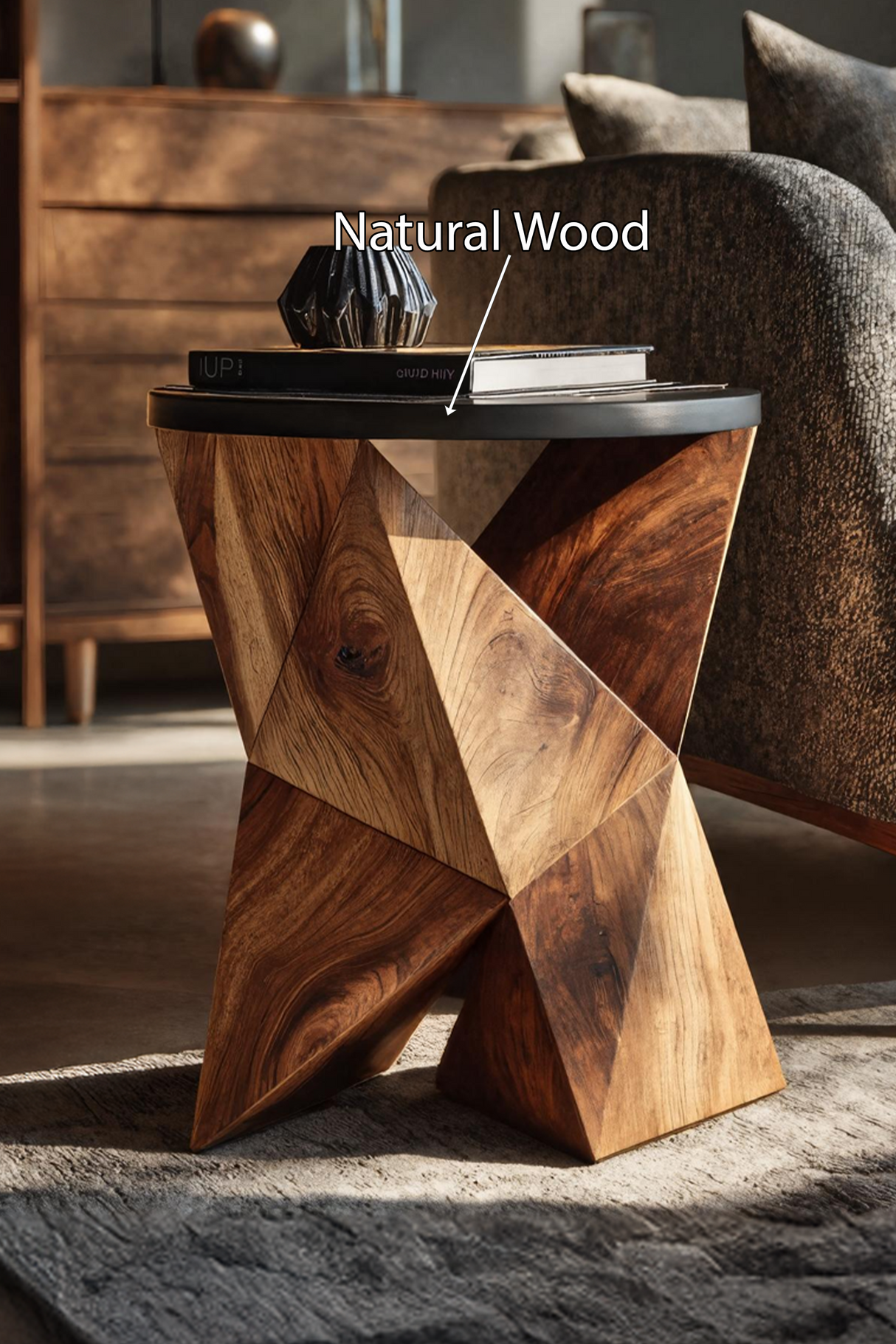 Handcrafted Wooden Side Table For Designer Entryway