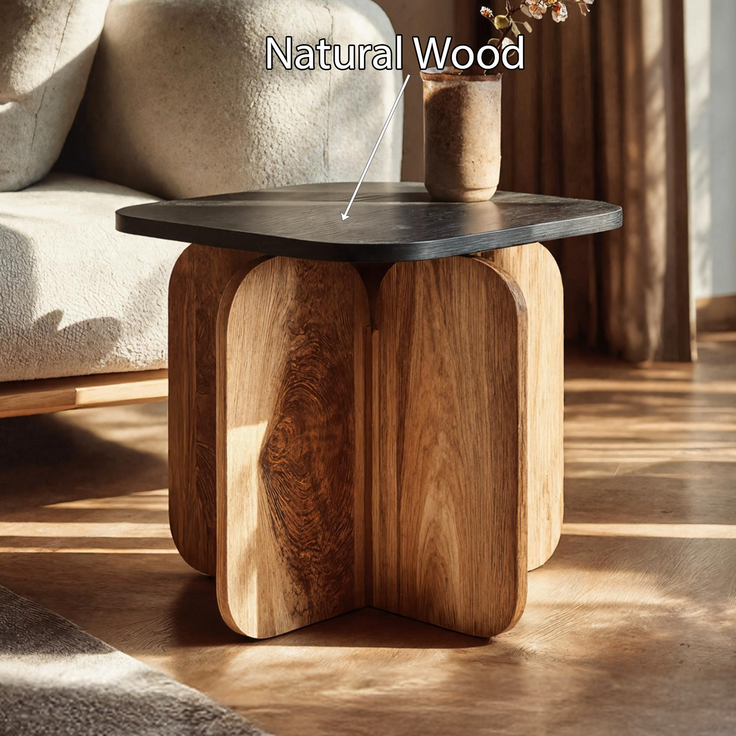 Modern Solid Wood End Table For Elegant Furniture Setup