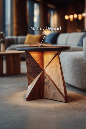 Farmhouse Live Edge Side Table For Natural Interior Decor