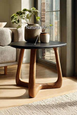 Modern Wooden Side Table For Scandinavian Living Space