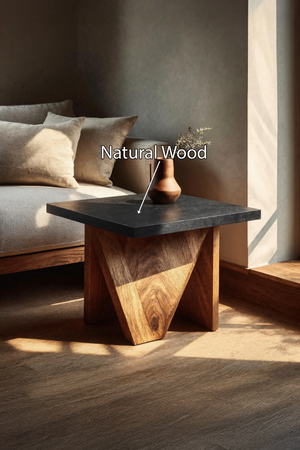 Handcrafted Solid Wood End Table For Minimalist Bedroom