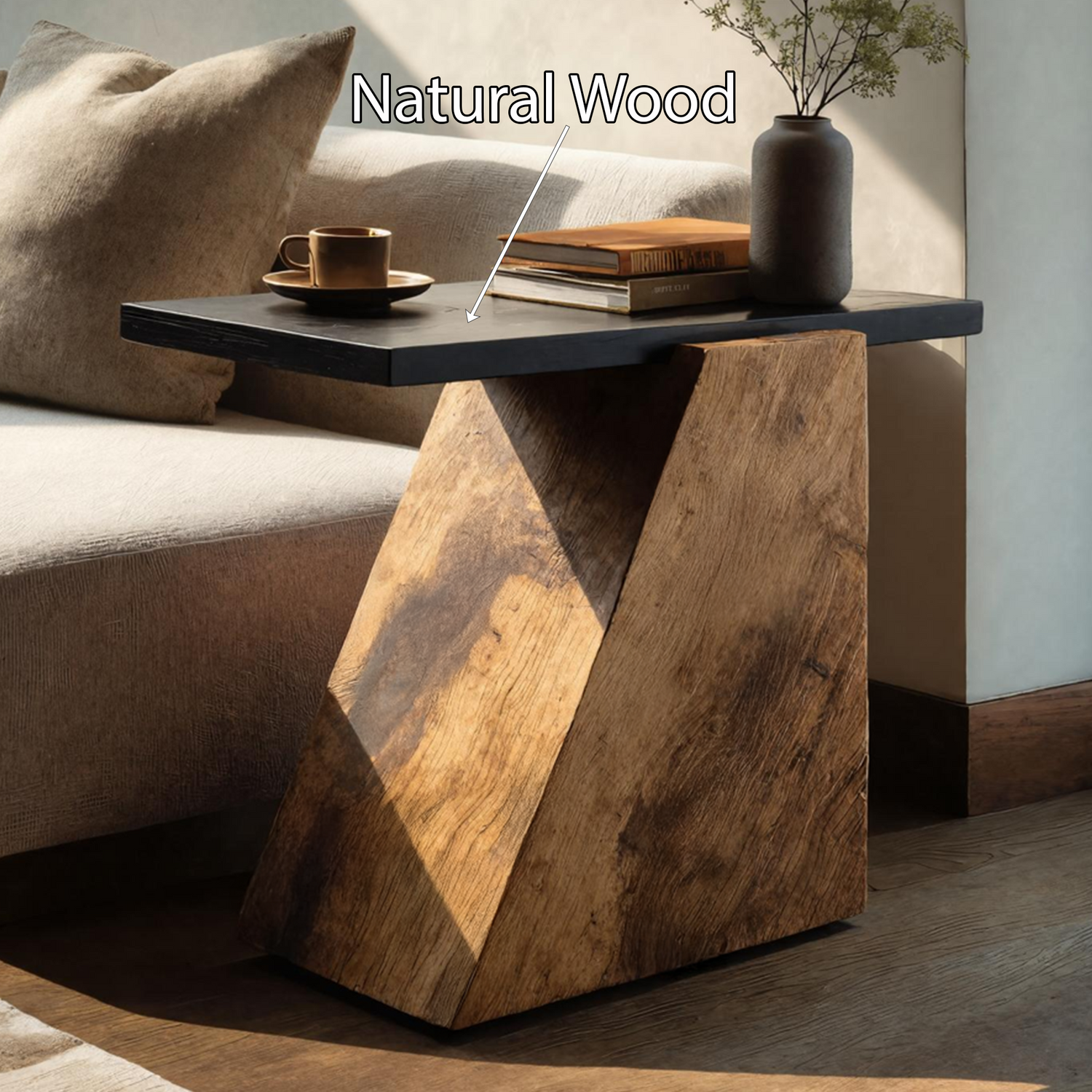 Modern Wooden Side Table For Luxury Living Room Design