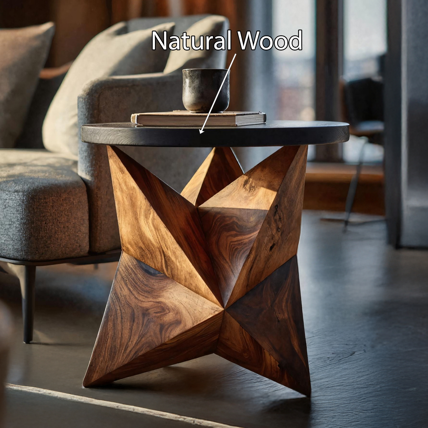 Handcrafted Wooden Side Table For Elegant Furniture Decor
