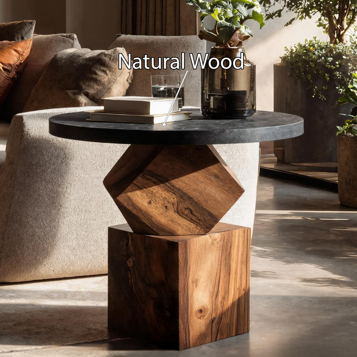 Modern Wooden Side Table For Bedroom Nightstand Decor