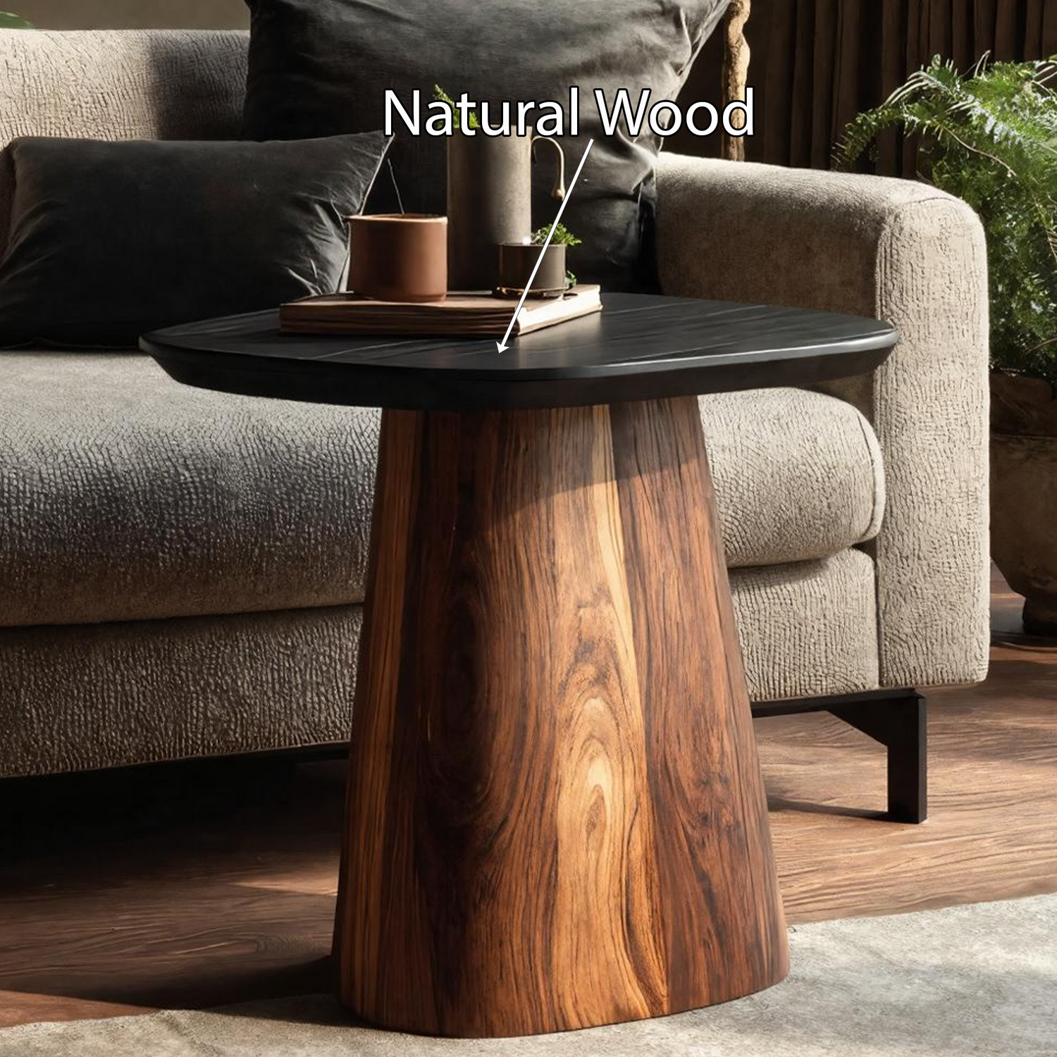 Mid Century Solid Wood End Table For Modern Bedroom Style