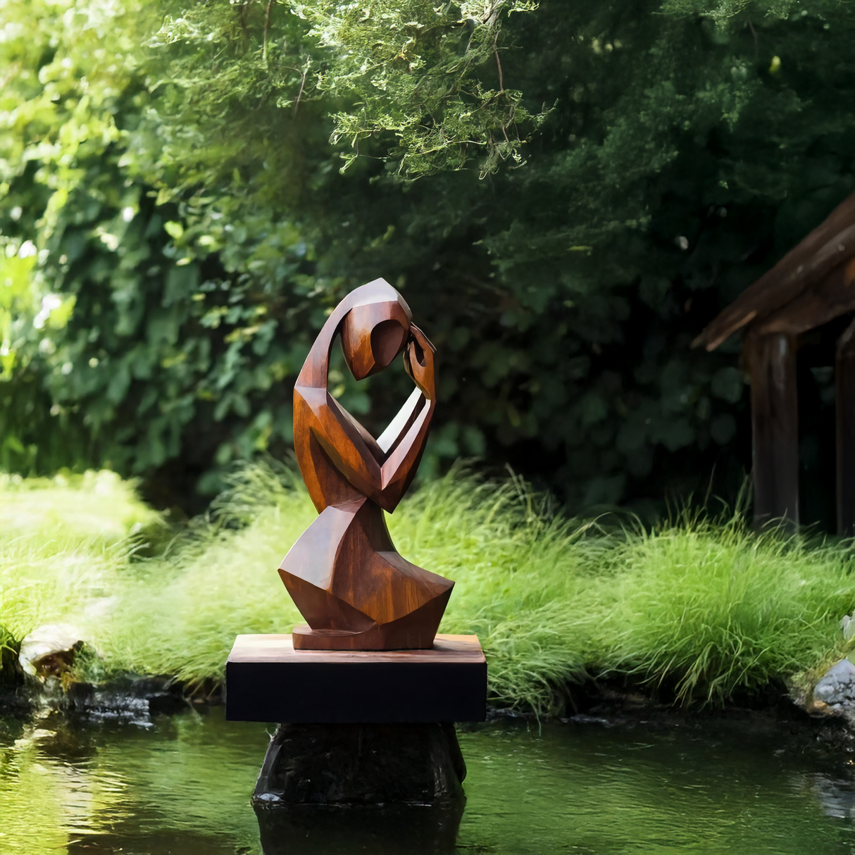 Mid Century Abstract Sculpture For Outdoor Modern Look