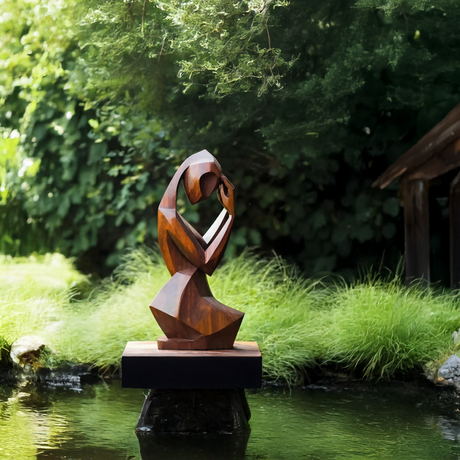Mid Century Abstract Sculpture For Outdoor Modern Look