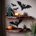 Farmhouse Solid Wood Shelf For Furniture Decor With Halloween Storage
