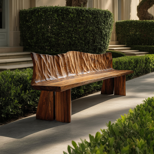 Natural Solid Wood Bench For Entryway And Living Space