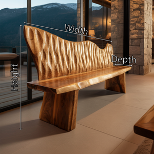 Handcrafted Rustic Wood Entryway Bench For Home Interior