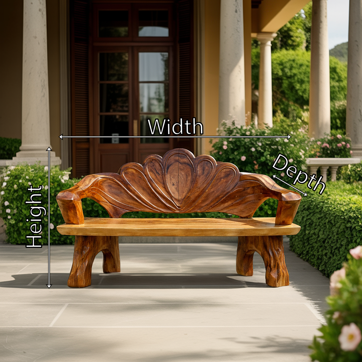 Handmade Live Edge Entryway Bench For Hallway Seating