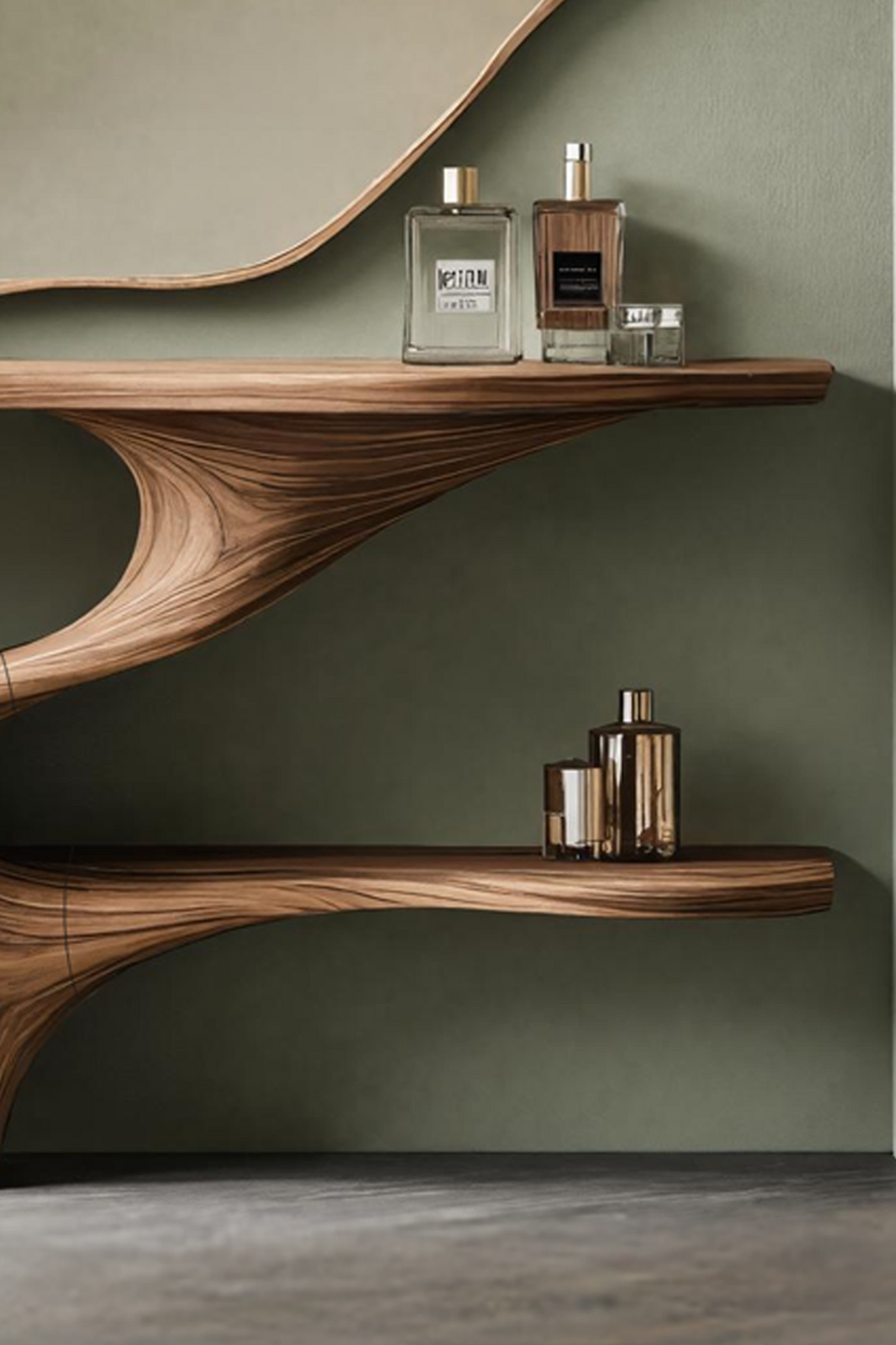 Rustic Live Edge Cosmetic Table For Bedroom Decor Ideas