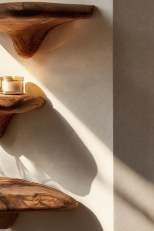 Handcrafted Live Edge Mushroom Shelf For Unique Entryway Design