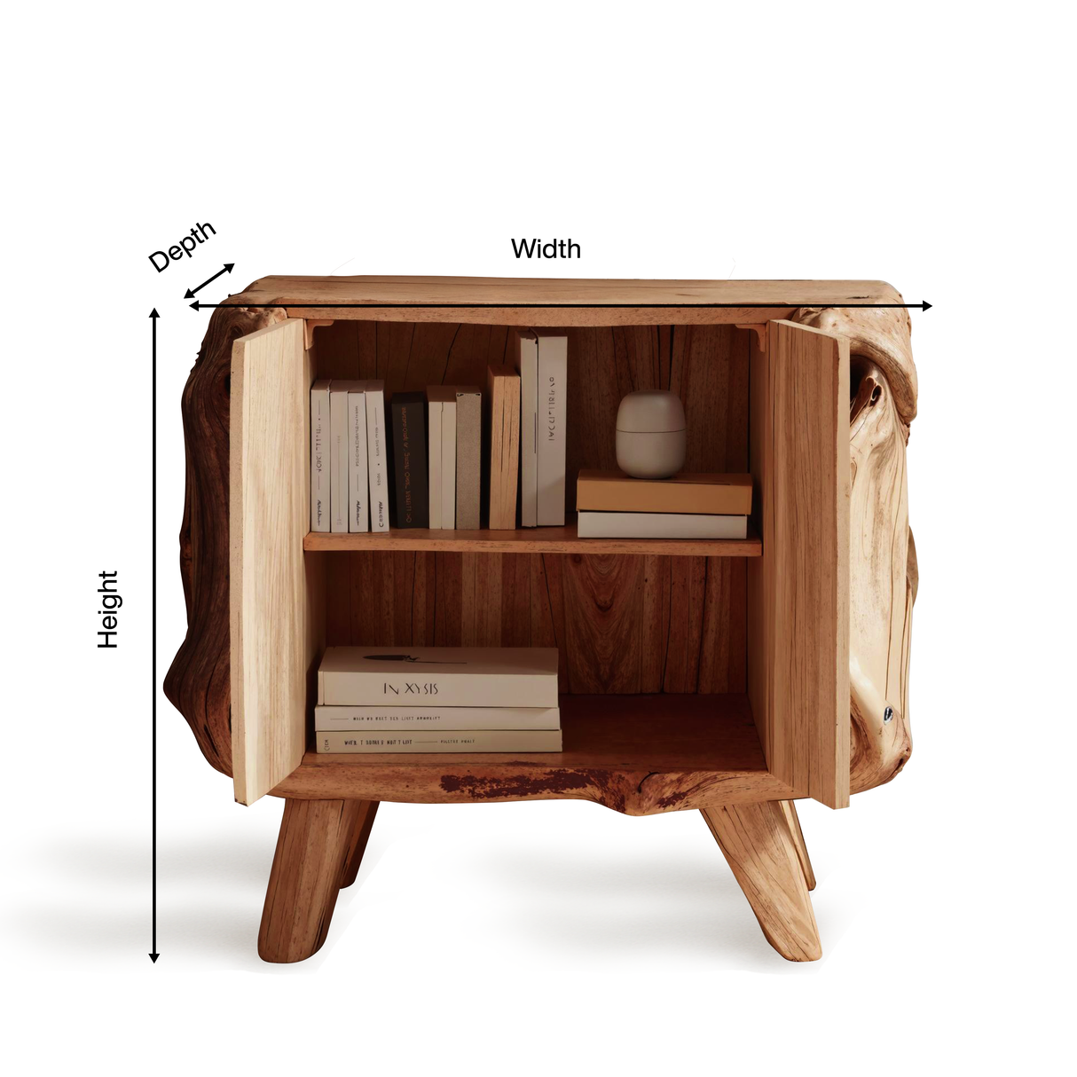 Farmhouse Live Edge Nightstand For Natural Bedroom Vibe