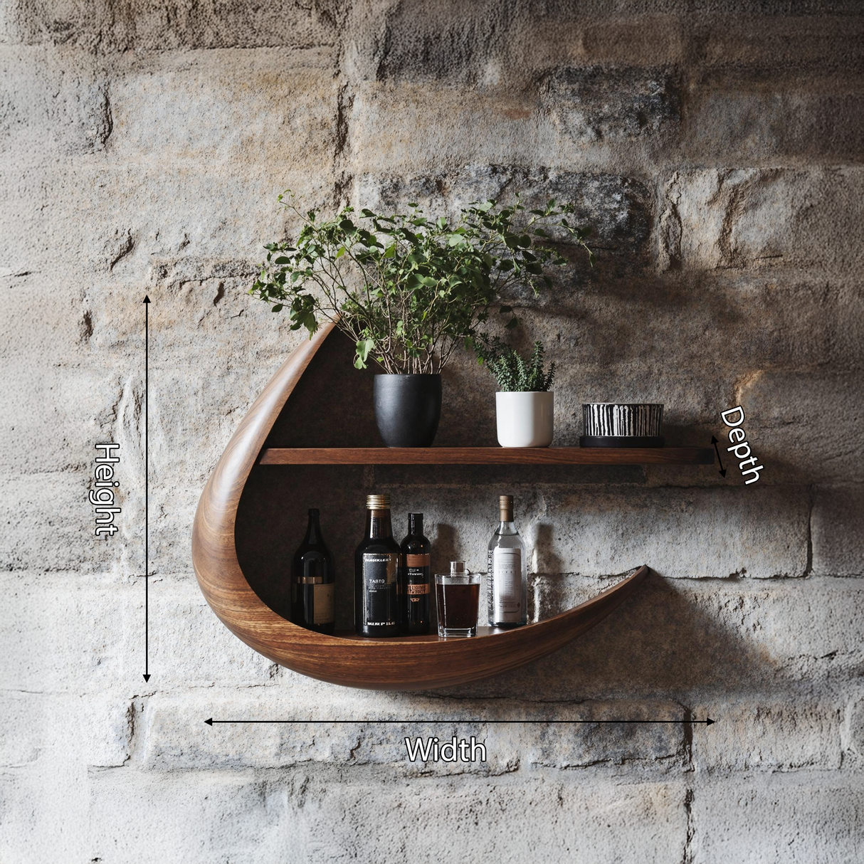 Handcrafted Live Edge Bookshelf For Modern Living Spaces