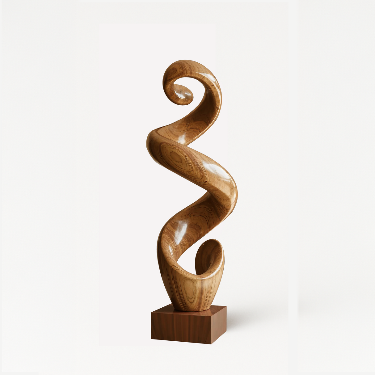 Rustic Large Twisted Spiral Floor Art For Office Decor