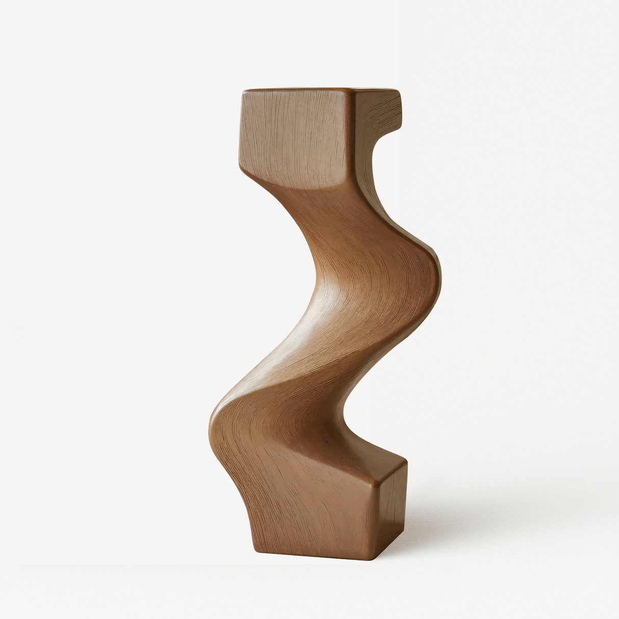 Mid Century Wooden Abstract Sculpture For Furniture Decor