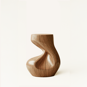 Handcrafted Solid Wood Abstract Sculpture For Entryway