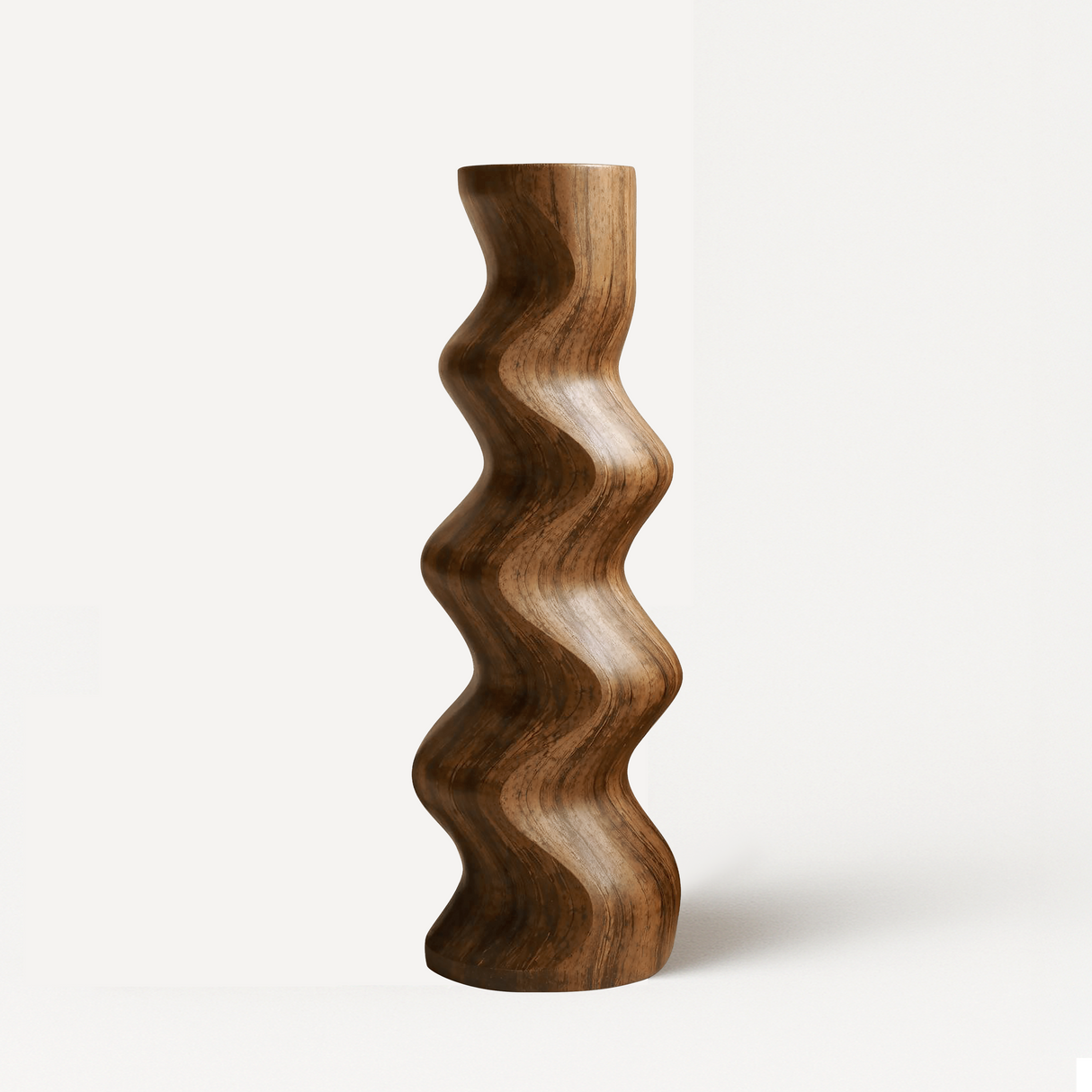 Mid Century Abstract Wood Sculpture For Home Decor