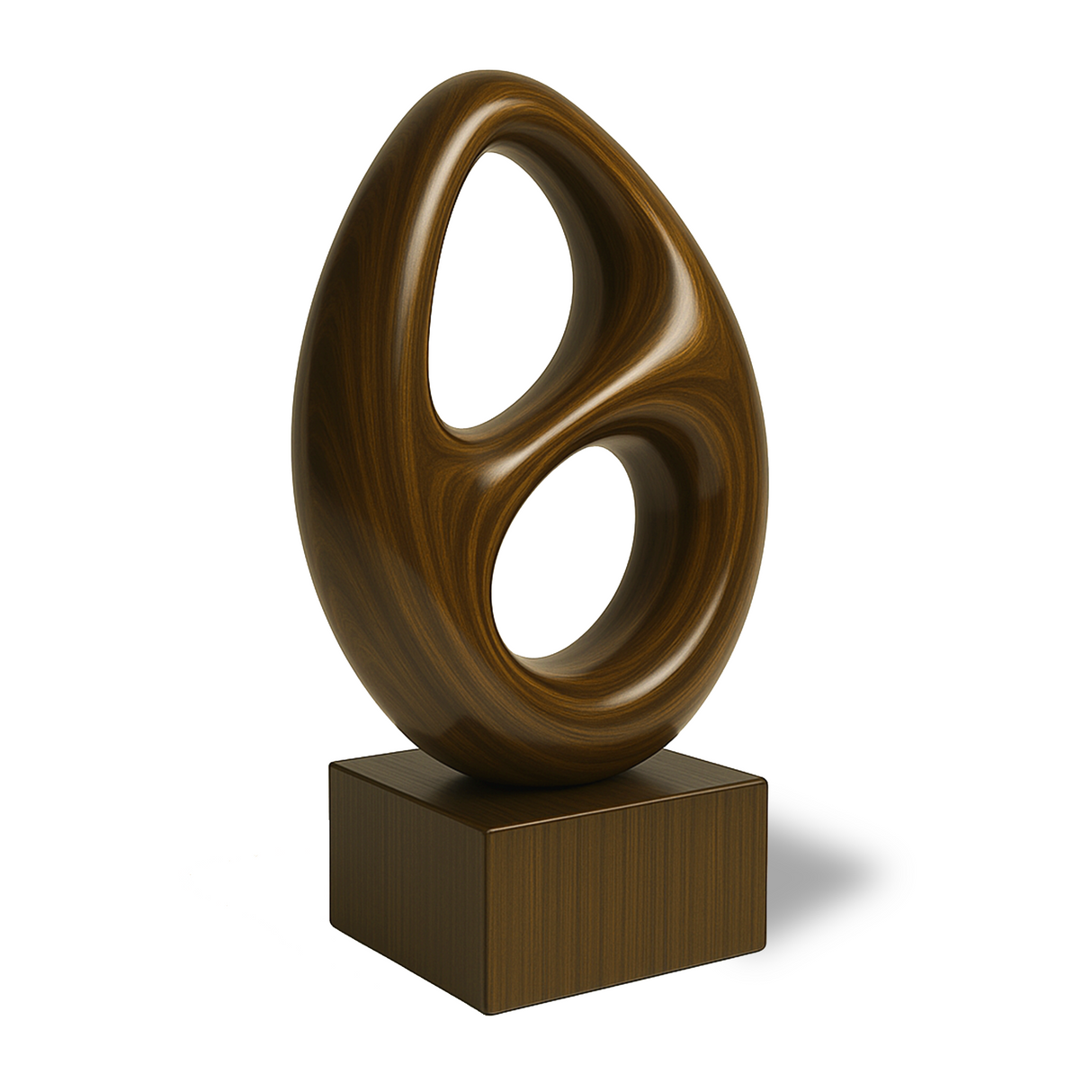 Farmhouse Abstract Wood Garden Sculpture For Yard Decor