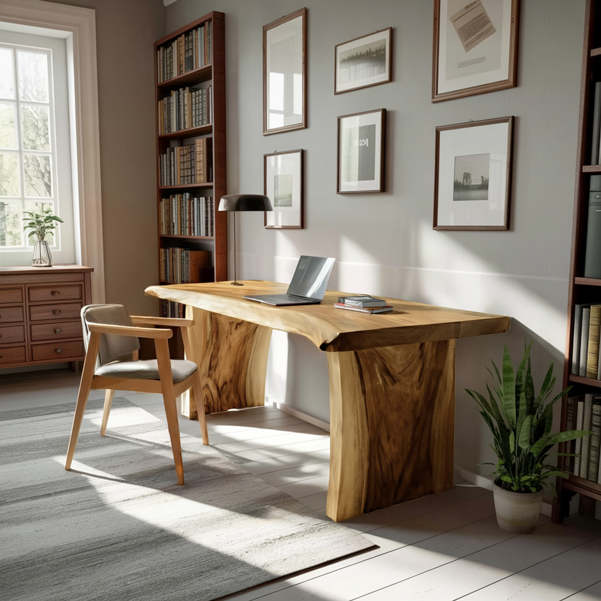 Farmhouse Wooden Desk For Home Workspace And Decor