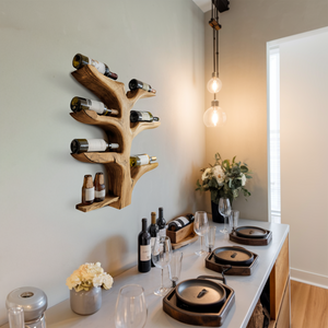 Organic Tree Style Wall Wine Rack For Kitchen Decor