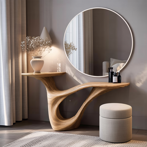 Mid Century Solid Wood Vanity For Furniture Decor Space