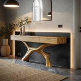 Mid Century Solid Wood Dressing Table For Modern Bedroom