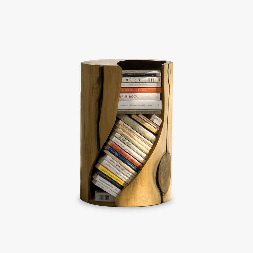 Modern Organic Bookcase With Accent Design For Living Room