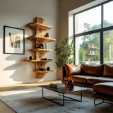 Modern Wooden Floating Bookshelf For Minimalist Home Decor