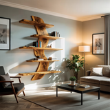 Sculptural Wall Mounted Bookshelf For Modern Living Room