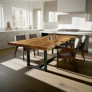 Furniture Decor Modern Live Edge Dining Table Clean Lines