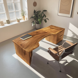 Organic Live Edge Desk For Office Or Studio Interior