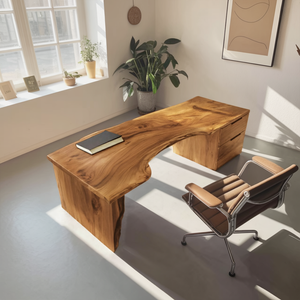 Organic Live Edge Desk For Office Or Studio Interior