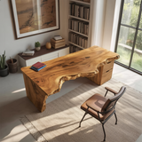 Handcrafted Live Edge Desk For Office Or Workspace