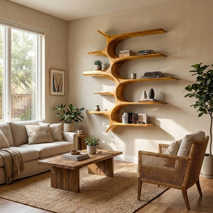 Minimalist Wooden Wall Mounted Shelf For Home Decor