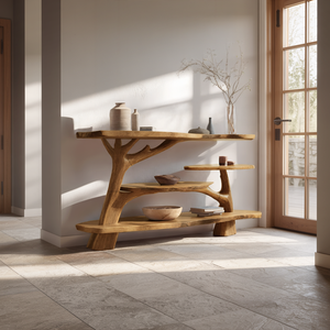 Farmhouse Solid Wood Console Table For Entryway Furniture Decor