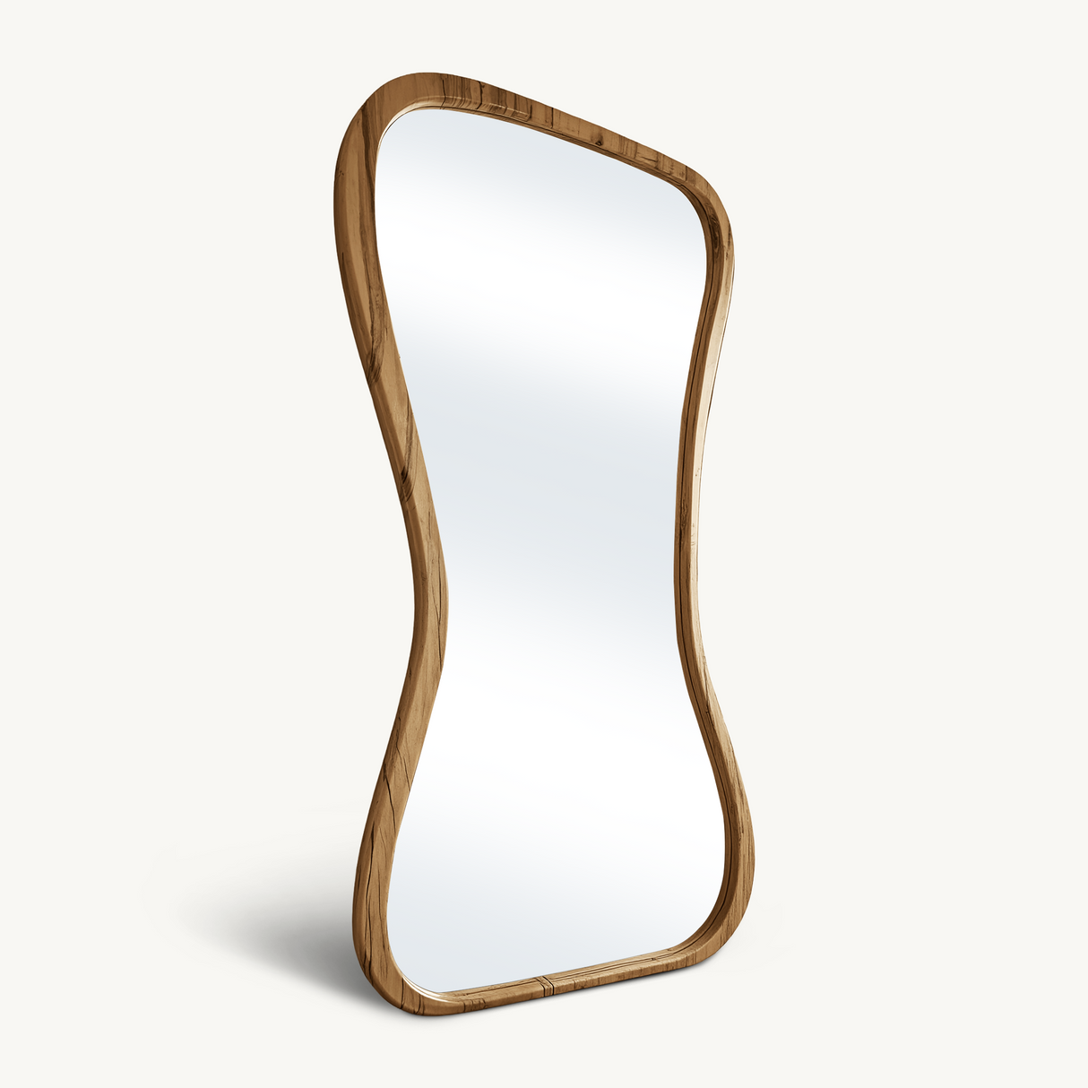Contemporary Full Length Mirror With Organic Edge For Living Room And Dressing Area
