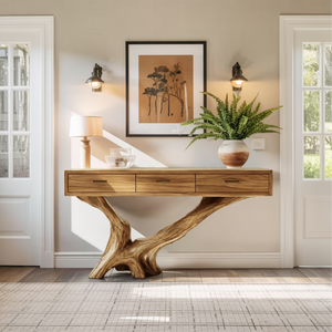 Handcrafted Live Edge Entryway Table For Living Room Modern Farmhouse