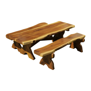 Rustic Outdoor Picnic Table And Bench Set For Garden