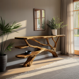 Handcrafted Live Edge Entryway Table For Bedroom Rustic Home Interior