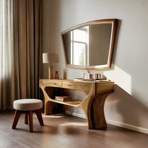 Artistic Handmade Vanity Table With Drawers For Bedroom