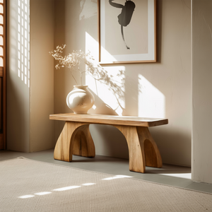 Modern Bench With Arched Leg Design For Entryway