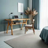 Mid Century Solid Wood Desk For Stylish Bedroom Workspace