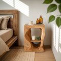 Mid Century Wooden Nightstand For Chic Bedroom Set